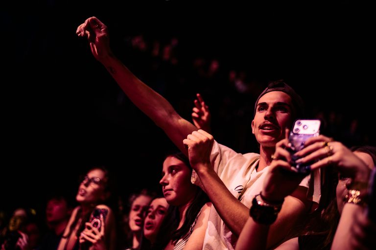 Old Mervs performing live at Hindley Street Music Hall in Adelaide 
