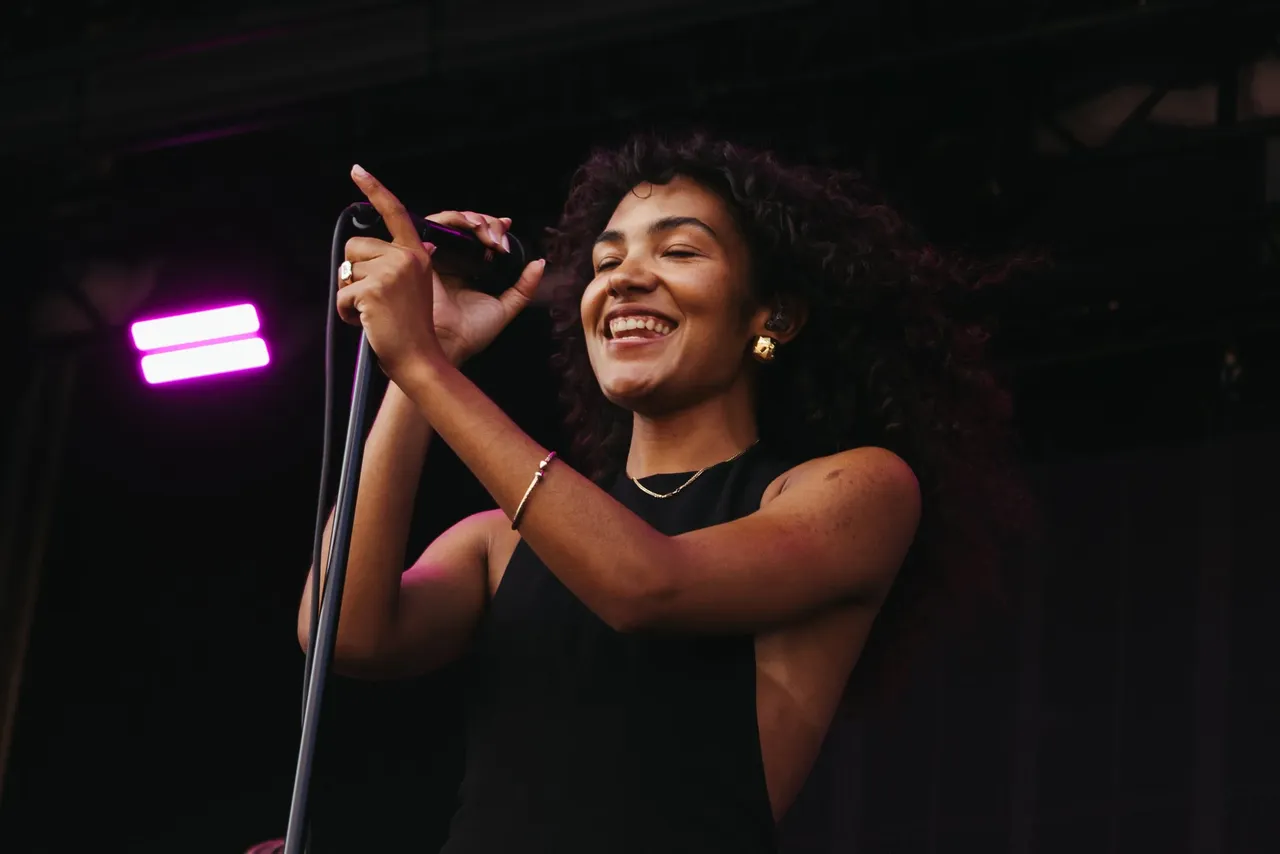 Olivia Dean performing at Laneway Festival in Adelaide