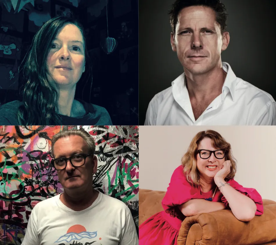 L to R: Tam Boakes (Jive Bar Owner/Operator & ILVA), Harley Evans (Moshtix & AFA), Howard Adams (Australian Live Music Business Council) and Mardi Caught (The Annex) Image supplied