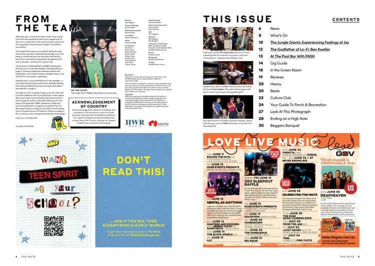 The Note Issue 42 inside spread