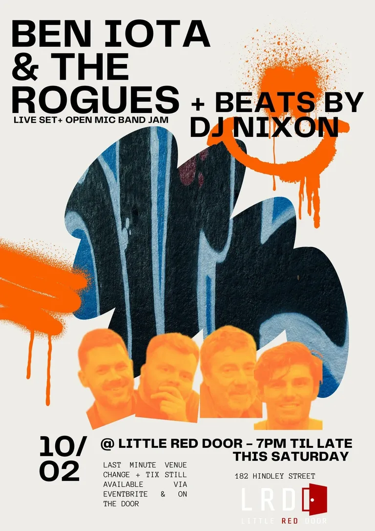  This Saturday’s Gig has moved to Little Red Door. 